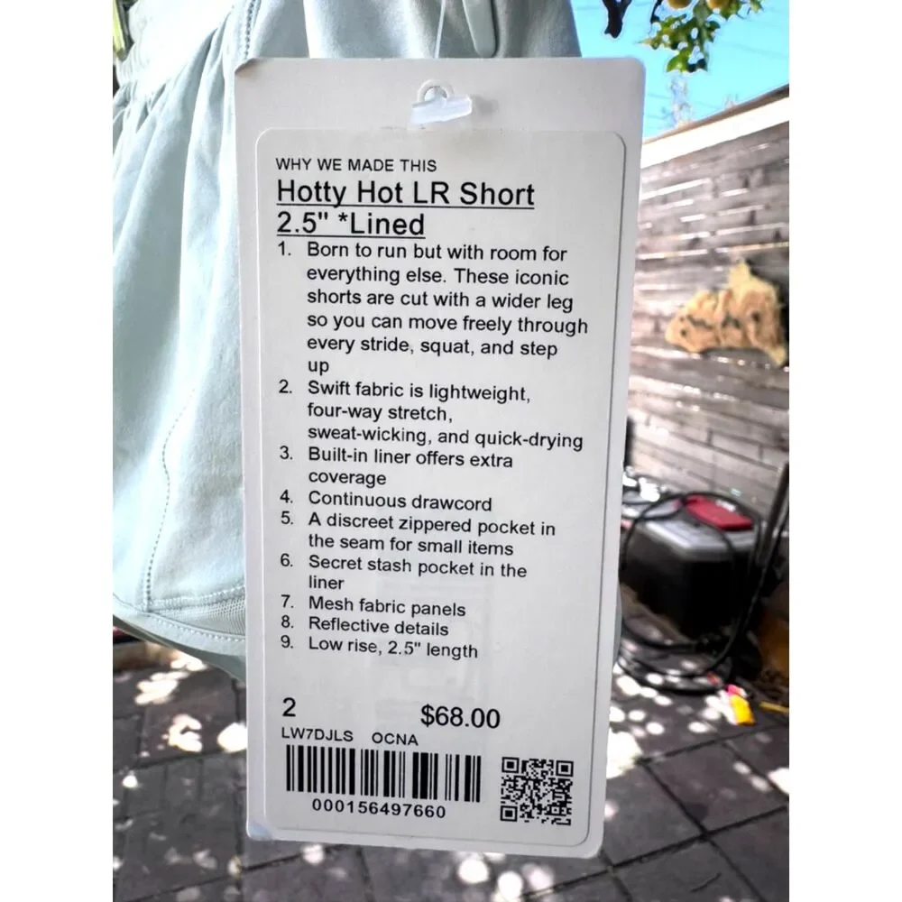 NWT Lululemon Ocean Air Hotty Hot Low Rise Short 2.5